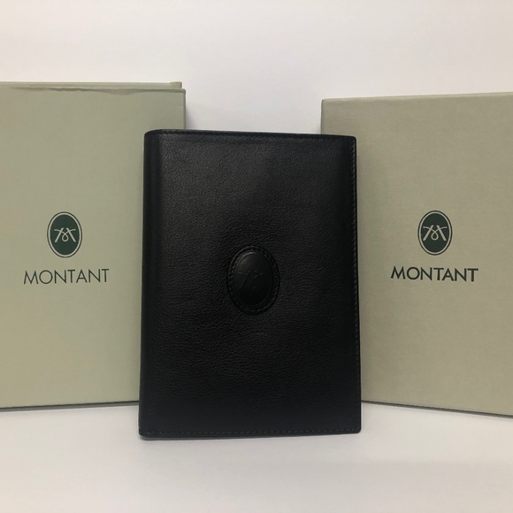 Beautiful black soft leather Montant wallet & passport holder - Picture 1 of 3